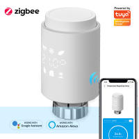 【ขายร้อน】 Tuya ZigBee3.0สมาร์ทหม้อน้ำหัวขับวาล์วหม้อน้ำควบคุมอุณหภูมิแบบตั้งโปรแกรมได้2MQTT ติดตั้งกับ Alexa