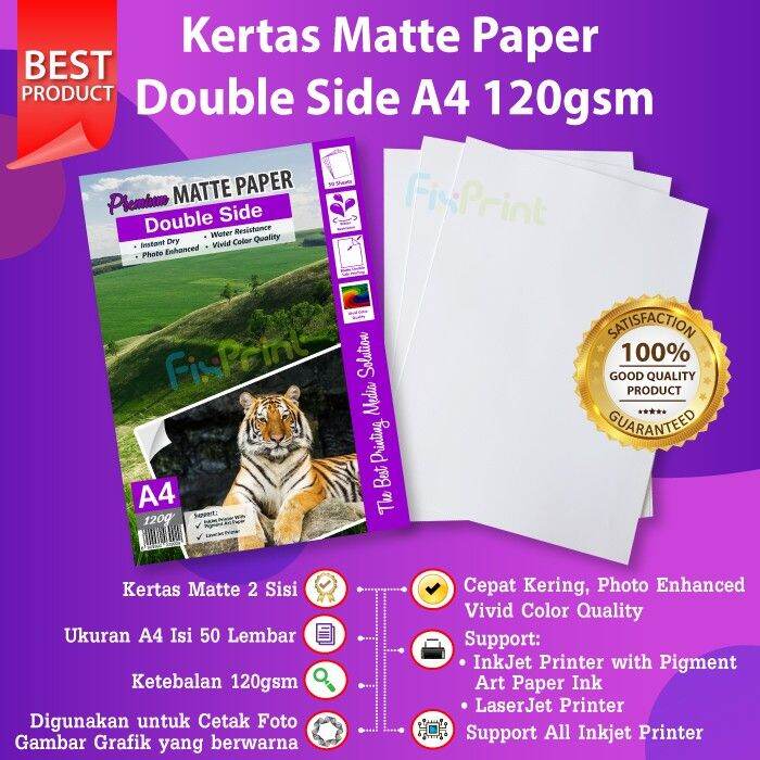 Best Seller Kertas Foto Doft Doff A4 150 120 Gram Gsm Matte Inkjet