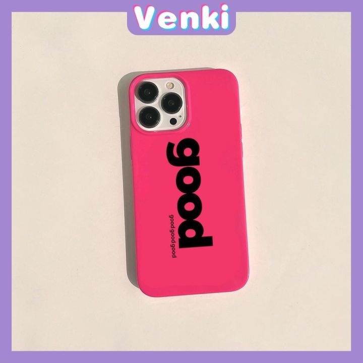 venki-เคสไอโฟน11-เคส-iphone-case-soft-tpu-glossy-pink-candy-case-creative-black-ภาษาอังกฤษป้องกันกล้องกันกระแทกสำหรับ-iphone-14-13-12-11-pro-max-7-8-plus-x-xr