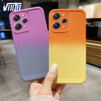 VRQR 2023ซิลิโคนล่าสุดปลอกนิ่มสำหรับ Xiaomi Redmi 12 Note 12 Pro Plus Turbo POCO F5 POCO X5 4G 5G เคสซิลิโคนโทรศัพท์สีคู่แบบไล่ระดับสีขั้นสูง