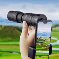 ZZOOI 10-300X40mm Super Telephoto Lens Manual Focus Zoom Monocular Telescope Portable for Camping Supports Smartphone To Take Pictures