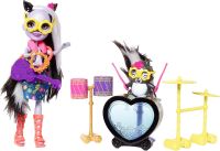 Enchantimals Rockin Drumset Playset -Sage Skunk and Caper Animal Figure