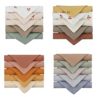 ✷۞ 5 Pcs Towel Baby Face cloth Baby Bath Towel Handkerchief Cotton Burp Cloth Soft Absorbent Gauze Kindergarten Washcloth