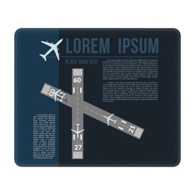 Pilot Aviation Airplane Laptop Mouse Pad Square Mousepad Anti-Slip Rubber Aviator Aircraft Plane Gaming Computer PC Table Mat