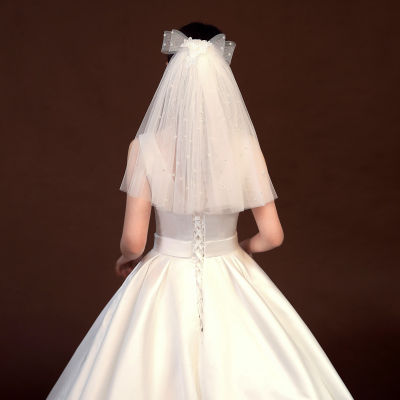 ชุดแต่งงานผ้าคลุมสำหรับงานแต่งงาน งานแต่งงานเจ้าสาวผีเสื้อดอกไม้เส้นด้ายขนาดเล็ก เส้นด้ายถ่ายภาพ 3008