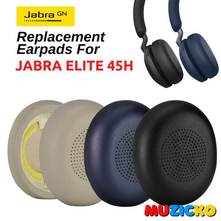 1Pair Jabra Elite 45h Headset Replacement Earpads Ear Pads Cushions with Softer Protein Leather