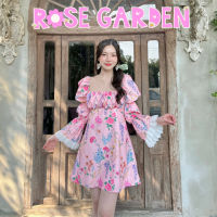 SEOULMATE ROSE GARDEN #SM6581 มินิเดรสพิมพ์ลายดอกไม้เหมือนยกดอกไม้มาทั้งสวน มาพร้อมแขนตุ๊กตาสุดน่ารัก