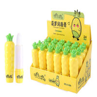 24PCS Lip Balm Bulk Moisturizing Pineapple Flavor Colourless Lip Balm Natural Plant Cute Lipbalm lipstick Makeup Tools