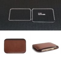 Acrylic Stencil Laser Cut Template DIY Leather Handmade Craft Card Holder Short Wallet Sewing Pattern 11x8x1cm