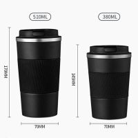 【CW】Double Stainless steel Coffee Mug Thickened Big Car Thermos Mug Travel Thermo Cup Thermosmug For Gifts 510/380ML Thermos Flask