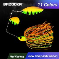 Bazooka Swim Jigs Kits Fishing Lure Silicone Bait Skirts Casting Jig Sharp Hook Spinners Spinnerbait Metal Trout Spoon Bass Pike