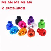 ❄✖ 2/5pcs/lot M3 M4 m5 m6 m8 Thumb Nuts Through hole Aluminum Frame Hand Tighten Flange Nut Step Knurled Thumb Nut