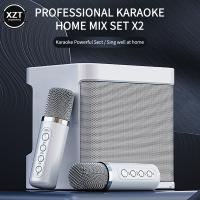 10W High Power Portable Professional Karaoke Machine Dual Microphone Wireless Bluetooth Speaker Outdoor Home TV KTV Set