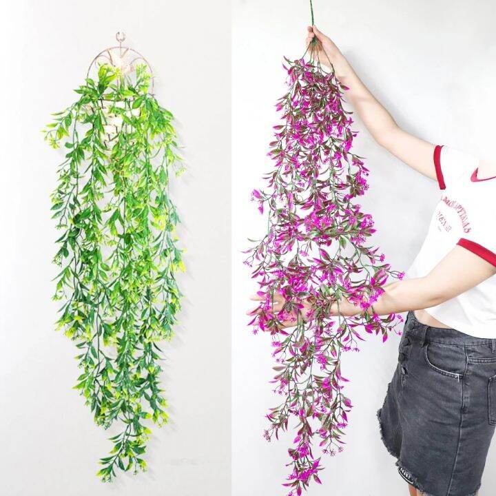 Green Artificial Ivy Leaf Vine Fake Plant Wall Hanging Home Garden