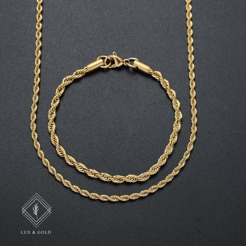 Initial Padlock Necklace Gold - Koi