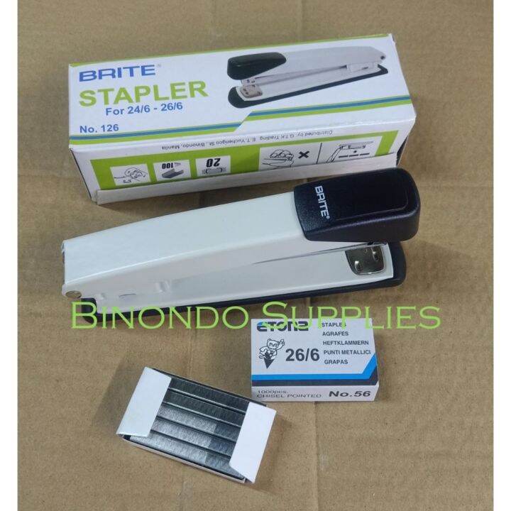 Brite Standard Stapler 35 Big with FREE Staple Wire 126 stapler school