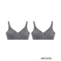 Sabina เสื้อชั้นใน Invisible Wire (ไม่มีโครง) รุ่น Function Bra รหัส SBO420 สีเทาอ่อน