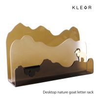 KlearObject Desktop nature goat letter rack  ชั้นวางหนังสือ วางหนังสือ ที่วางของใช้บนโต๊ะทำงาน ที่วางอะคริลิค อะคริลิค อะคริลิควางสินค้า ชั้นวางของ