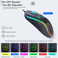 USB Wired Gaming Mouse Mechanical Mice USB Luminous Light Mouse 7200DPI Adjustable Optical Gamer Mouse For PC Computer Game