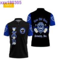 ZETA PHI BETA SORORITY INC 1920 WHITE ROSE BLACK POLO SHIRT SON