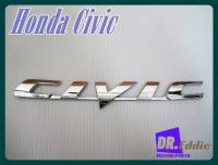 #โลโก้ CIVIC "สีโครม" ขนาด 17.5x2 ซม. (1 ชิ้น) // HONDA CIVIC LOGO STICKER "CHROME" Size 17.5x2 cm. (1 Pcs.)