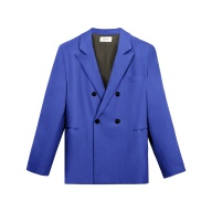 Áo Blazer, Vest xanh dương 2 hàng nút, vạt đắp chéo, form rộng thumbnail