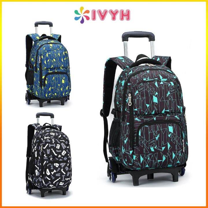 Ivyh Wheeled School Bag Trolly Backpack with Wheels Student Bag Wheeled