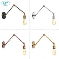 Europe Style Loft Wall Light Fixture Industrial Retro Rustic Antique Wall Lamp Edison Vintage Swing Arm Wall Sconce Abajur Lampe