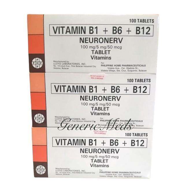 NEURONERV Vitamin B Complex B1 B6 B12 (100 Tablets) Lazada PH