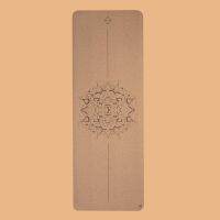 KIMJALY เสื่อโยคะไม้ก๊อกดีไซน์เป็นมิตรต่อสิ่งแวดล้อม 4 มม. (ลาย Mandala) - Kimjaly eco-friendly design Cork yoga mat 4mm (Mandala)