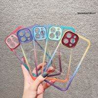 เคสโทรศัพท์,เคสป้องกันกล้องโลหะสุดหรูสำหรับ iPhone 13 12 Pro Max สีลูกอมกรอบซิลิโคนกระดุมฝาหลังแบบใส