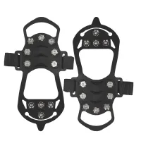 1 Pair 11 Teeth Crampons Non-Slip Ice Snow Climbing Anti-Slip Shoe Covers for Ice Snow, Winter Hiking Climbing