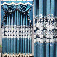 2022 New Modern Minimalist European High-end Hollow Embroidery Living Room Bedroom Finished Custom Curtains Can Be Customized