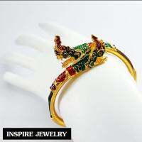 Inspire Jewelry ,กำไลพญานาค หางช้าง ชุบทอง100% 24K  งานลงยาคุณภาพ เป็นเครื่องประดับหมามงคลอย่างมาก นำโชค เสริมดวง เสริมอำนาจวาสนา ป้องกันสิ่งอัปมงคล