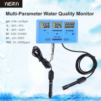 คุณภาพน้ำ Multi-Parameter Detector Aquarium ออนไลน์ Ph Meter TDS อุณหภูมิการนำไฟฟ้าปากกาทดสอบ Eccf การวัดการวิเคราะห์