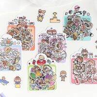 40Pcs/Pack Cute girl happy world Decorative Stickers Scrapbooking diy Stick Label Diary Stationery Album Journal Stickers