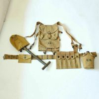 WW2 US Army Soldier Shovel Spad Thompson Magazine Bag 1928 Haversack Canteen FULL SET MILITARY FIELD EQUIPMENT WAR REENACTMENTS