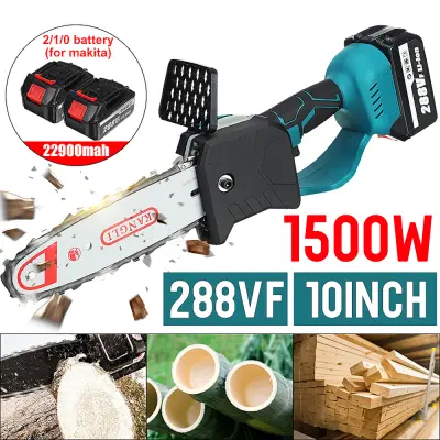 ดูภาพ 288VF 10in ไฟฟ้าเลื่อยตัดไม้22900MAh แบตเตอรี่เลื่อยไร้สาย One-Hand โซ่เลื่อยสูงคาร์บอนเหล็กชุดเครื่องมือช่างไม้สำหรับ18V/21V Makita แบตเตอรี่ <br/>เพิ่มเติม 288VF 10in ไฟฟ้าเลื่อยตัดไม้22900MAh แบตเตอรี่เลื่อยไร้สาย One-Hand โซ่เลื่อยสูงคาร์บอนเหล็กชุดเครื่องมือช่างไม้สำหรับ18V/21V Makita แบตเตอรี่