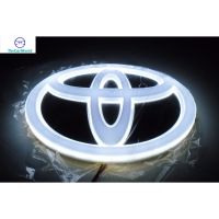 ???New upgrade 4D Led Car Logo Light For Toyota Avalon Auris Yaris Verso Camry Crown Vios Car Modification 99 ting