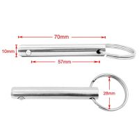 Bimini Top Pins  Pin 3/8 inch 6mm with  for Boats Deck Hinge / Jaw Slide Clamp Bracket Marine Hardware (70mm Long) Accessories