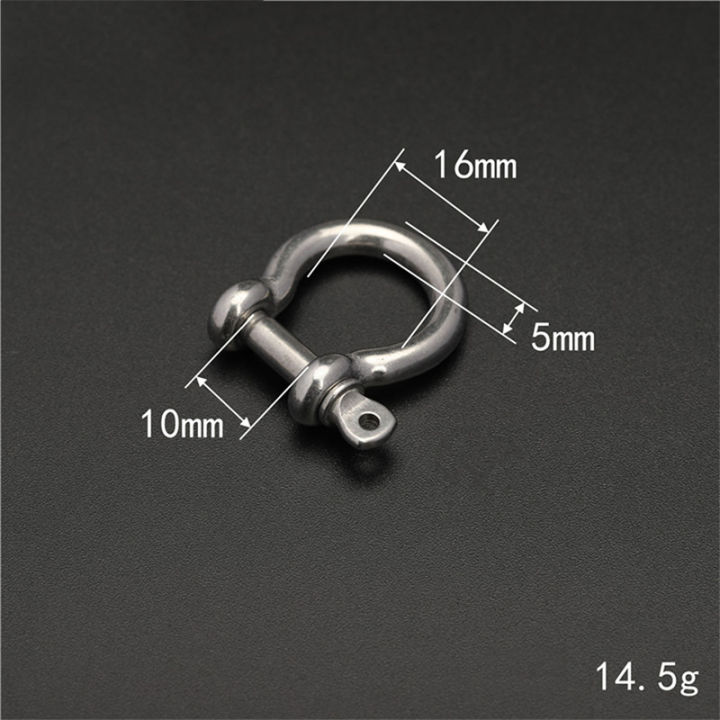 gude001-1ชิ้นลวดเย็บกระดาษสแตนเลส-carabiner-d-สเก็นแบบโบว์ตะขอพวงกุญแจแหวนกุญแจสำรองหัวเข็มชัดชุดบิกี่นี่สตรีข้อต่อสกรู