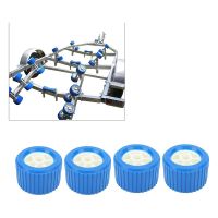 4PCS Boat Trailer Ribbed Wobble Rollers, Trailer Roller Boat Ramp Rollers Boat Lift Wheels Kit for Boat Yacht Trailer