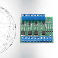 โมดูล PWM MOS FET WALFRONT PWM 4-Channel MOS FET โมดูล PLC บอร์ดวงจรขยายโมดูลไดร์เวอร์3-20V ถึง3.7-27VDC 10A