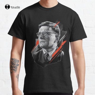 Dmitri Shostakovich Famous Composer Classic T-Shirt Cotton Tee Shirt Custom Aldult Teen Unisex Digital Printing Tee Shirt Cotton XS-4XL-5XL-6XL