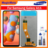 MagicMeta จอ6.4นิ้วต้นฉบับสำหรับ Samsung Galaxy A11 SM-A115F ชิ้นส่วนจอสัมผัสแอลซีดีของเครื่องแปลงดิจิทัลอะไหล่ซัมซุง Samsung Galaxy A11แอลซีดี A115