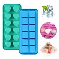 SILIKOLOVE Mini Square Heart Ice Cube Mold Silicone Ice Tray For Ice Cube Maker Ice Maker Ice Cream Moulds