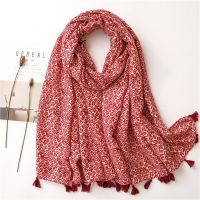 【Miki Xinyuan】 LadiesMaroonTassel Viscose Shawl ScarfWinter Muffler Headband Foulards Sjaal WrapSnood