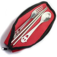 Camping Backpacking Utensils Case &amp; Travel Cutlery Bag for Spoon and Fork Cloth Bag Lunch Tools Outdoor tableware packaging Flatware Sets