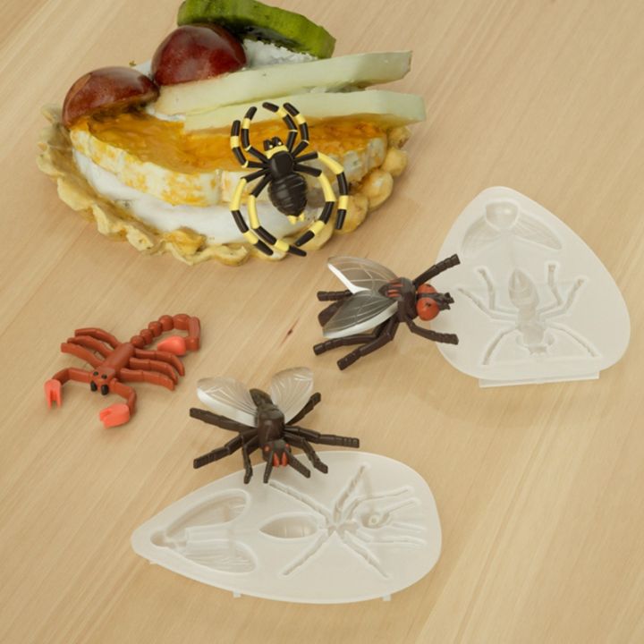 insect-fondant-moulds-bug-cake-decoration-silicone-moulds-gecko-centipede-spider-scorpion-ant-insect-epoxy-moulds