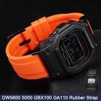 Casio Modified Series Silicone Watch Strap For Casio Small Cube DW5600 DW5000 GBX100 GA110 Sports waterproof Rubber Black Strap 【BYUE】